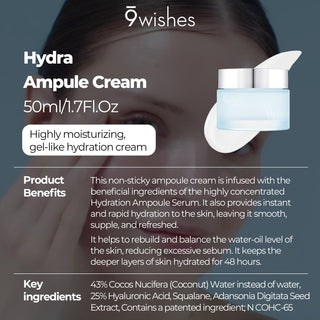 9wishes Hydra Skin Ampule Cream (50ml / 1.69 fl.oz)