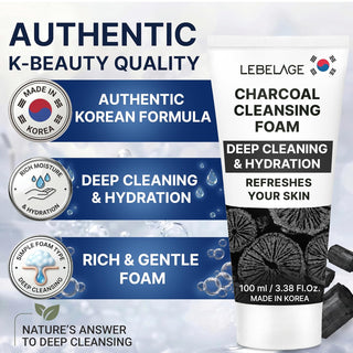 LEBELAGE Charcoal Cleansing Foam (100ml / 3.38 fl.oz)